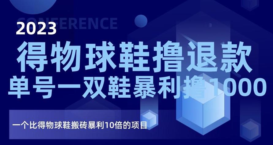 2023得物球鞋撸退款，单号一双鞋暴利撸1000，一个比得物球鞋搬砖暴利10倍的项目【揭秘】-知芽创业社