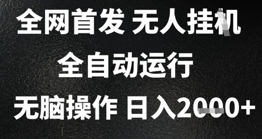2025首发无人挂G项目，日入2k+，全自动运行，无脑操作，长期稳定 小白可玩【揭秘】-知芽创业社