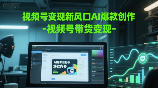 视频号变现新风口AI爆款创作-视频号带货变现-知芽创业社
