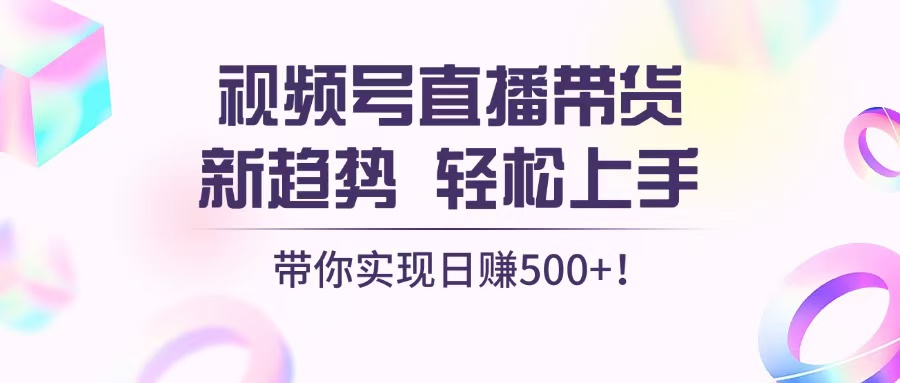 视频号直播带货新趋势，轻松上手，带你实现日赚500+-知芽创业社