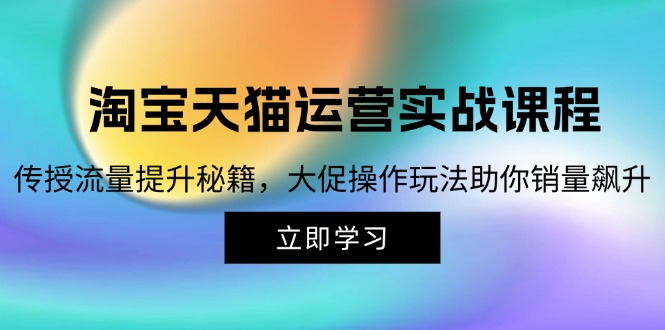淘宝&天猫运营实战课程，传授流量提升秘籍，大促操作玩法助你销量飙升-知芽创业社