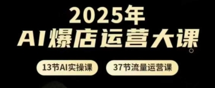 2025年AI爆店运营大课，13节AI实操课+37节流量运营课-知芽创业社