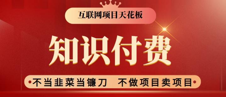 2024互联网项目天花板，新手小白也可以通过知识付费月入10W，实现财富自由【揭秘】-知芽创业社
