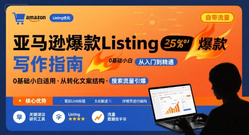 亚马逊爆款Listing写作方法，亚马逊0基础小白也能写爆款自带流量的Listing-知芽创业社