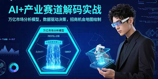 AI+产业赛道解码实战：万亿市场分析模型，数据驱动决策，招商机会地图绘制-知芽创业社