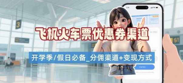 学生党必看!机票火车票优惠券申请渠道 + 项目打法,开学季节日速存-知芽创业社