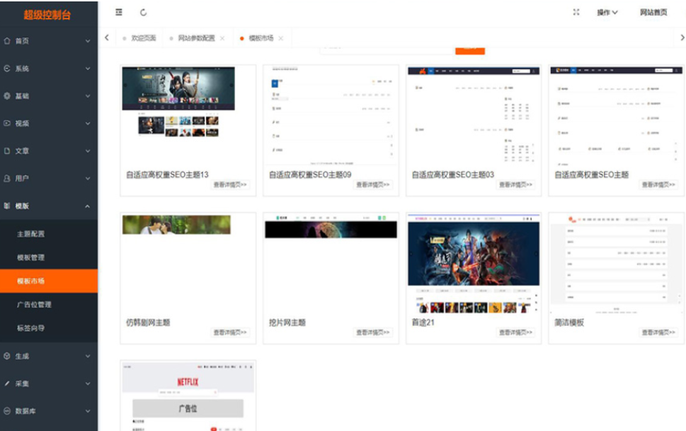 最新Pro版视频影视系统 电影管理系统源码 电影院播放系统含9套模板-知芽创业社