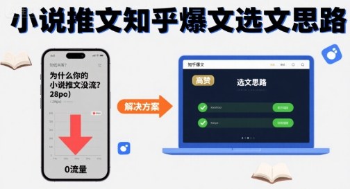 为什么你的小说推文没流量？小说推文知乎爆文选文思路-知芽创业社