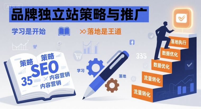 品牌独立站策略与推广，学习是开始，落地是王道-知芽创业社