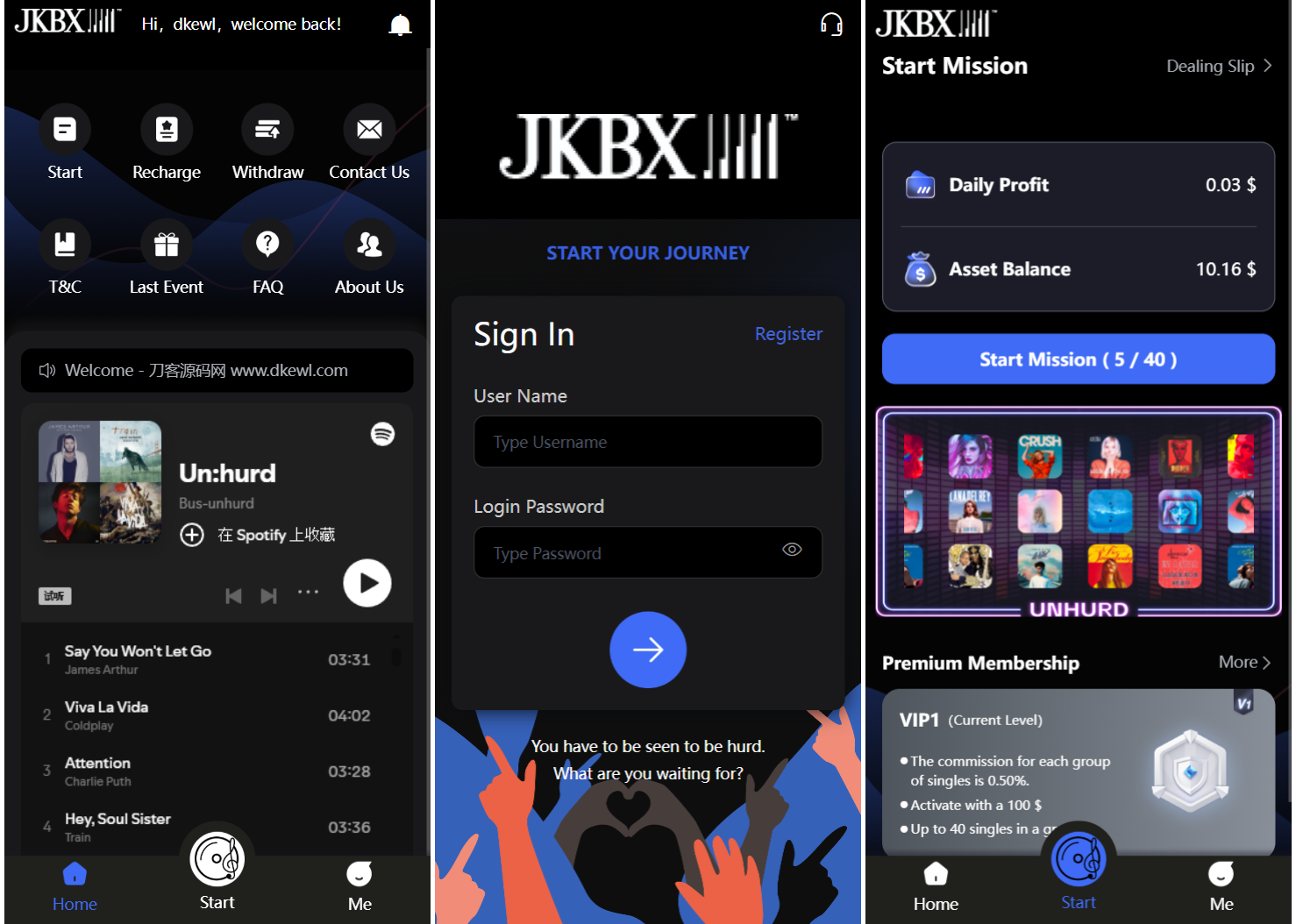 JKBX海外音乐抢单系统源码 Thinkphp框架 附教程-知芽创业社