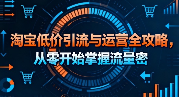 淘宝低价引流与运营全攻略，从零开始掌握流量密码-知芽创业社