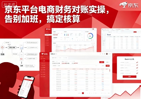 京东平台电商财务对账实操，告别加班，搞定核算-知芽创业社