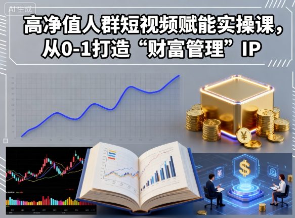 高净值人群短视频赋能实操课，从0-1打造“财富管理”IP-知芽创业社