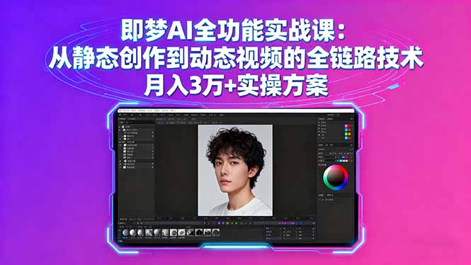 即梦AI全功能实战课：从静态创作到动态视频的全链路技术 月入3万+实操方案-知芽创业社