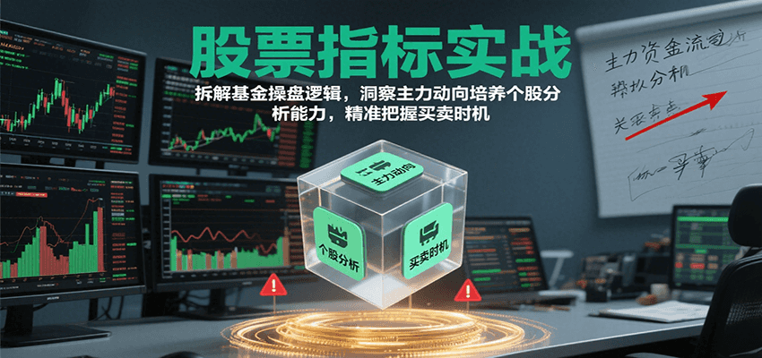 股票指标实战,基金操盘逻辑拆解,洞察主力动向培养个股分析能力把握买卖时机(更新)-知芽创业社