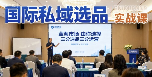 国际私域选品实战课，蓝海市场由你选择，七分选品三分运营-知芽创业社