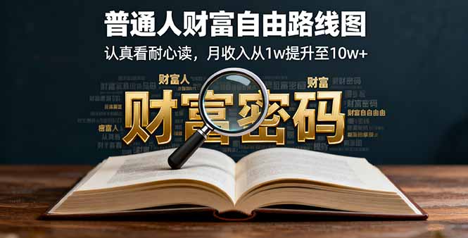 某付费文：普通人财富自由路线图，认真看耐心读，月收入从1w提升至10w+-知芽创业社