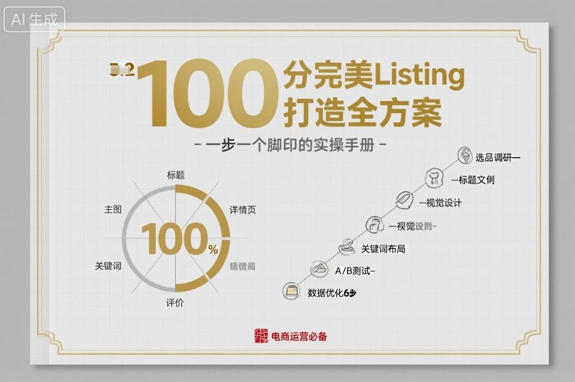 100分完美Listing打造全方案,想要完美listing必须是需要一步一个脚印的-知芽创业社