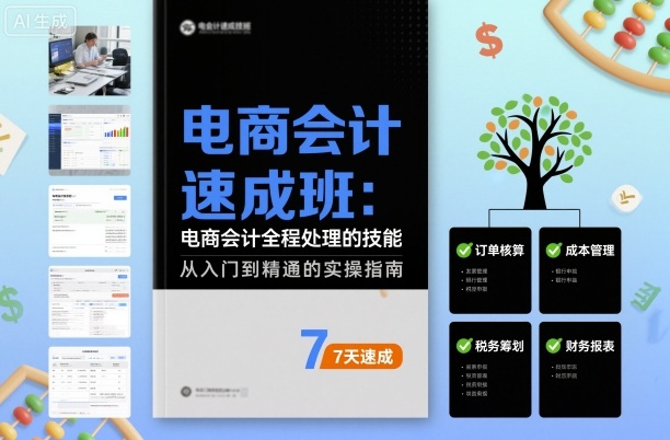 电商会计速成班，电商会计全程处理的技能-知芽创业社