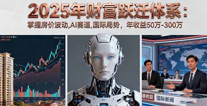 2025年财富跃迁体系：掌握房价波动,AI赛道,国际局势，年收益50万-300万-知芽创业社