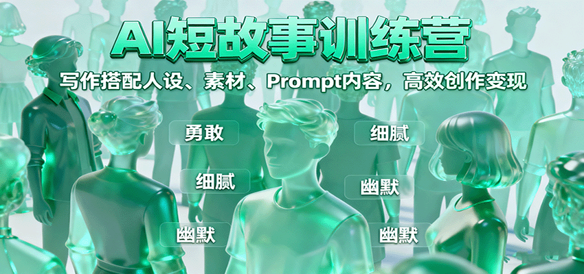 AI短故事训练营：写作搭配人设、素材、Prompt内容，高效创作变现-知芽创业社