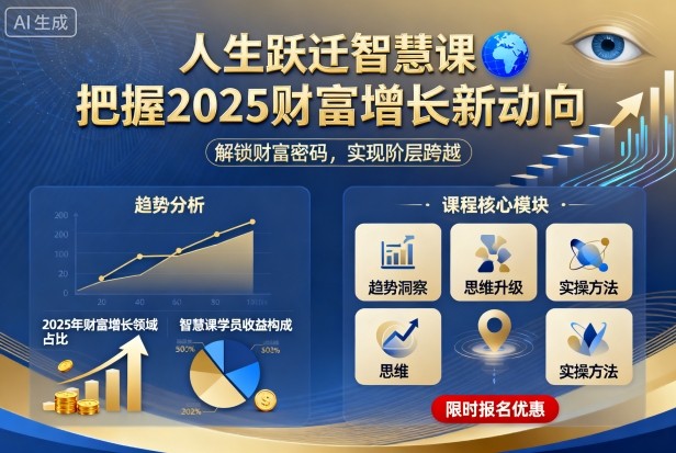 人生跃迁智慧课，把据2025财富增长新动向-知芽创业社
