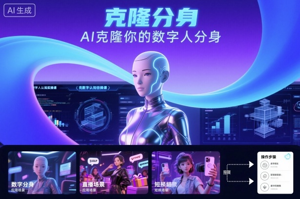 AI数字人认知实操课，克隆你的数字人分身-知芽创业社
