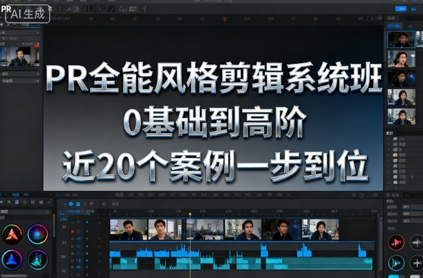 PR全能风格剪辑系统班，0基础到高阶，近20个案例一步到位-知芽创业社