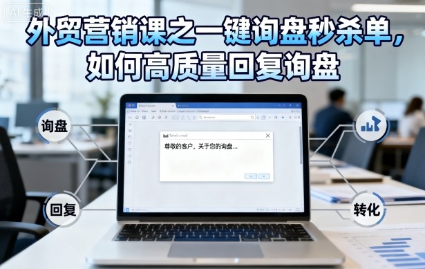 外贸营销课之一键询盘秒杀单，如何高质量回复询盘-知芽创业社