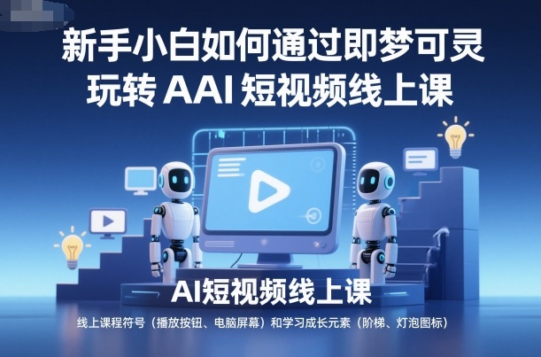 新手小白如何通过即梦可灵玩转AI短视频线上课-知芽创业社