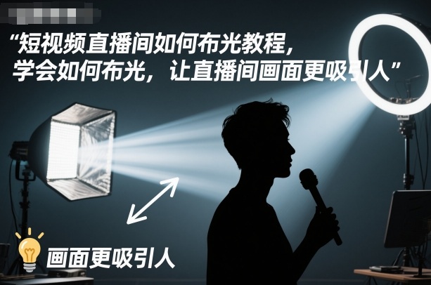 短视频直播间如何布光教程，学会如何布光，让直播间画面更吸引人-知芽创业社