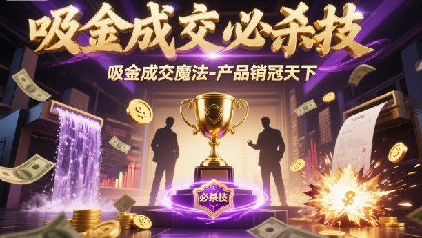 吸金成交必杀技，吸金成交魔法-产品销冠天下-知芽创业社