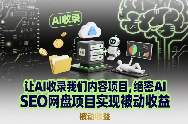 让AI收录我们内容项目，绝密AI SEO网盘项目实现被动收益-知芽创业社