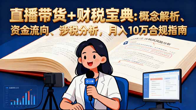 直播带货+财税宝典：概念解析、资金流向、涉税分析，月入10万合规指南-知芽创业社
