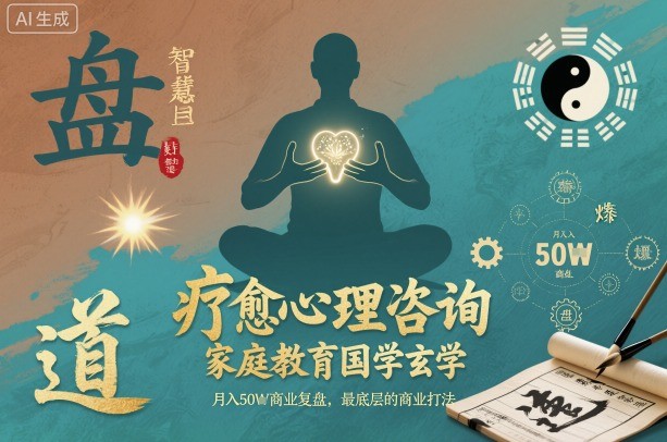 疗愈心理咨询，家庭教育国学玄学，月入50个商业复盘，最底层的商业打法-知芽创业社