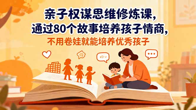 亲子权谋思维修炼课，通过80个故事培养孩子情商,不用卷娃就能培养优秀孩子-知芽创业社