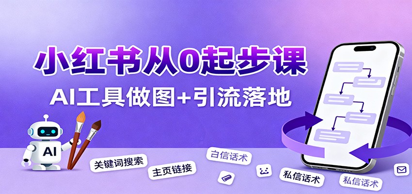 小红书引流从0起步，养号、内容发布、运营、AI工具做图，引流落地-知芽创业社