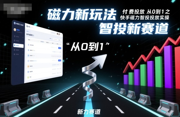 ⁤‍⁤⁢​⁤‬⁤‌​⁢⁣‍‬⁤⁣‬​​⁤‬⁣‬⁤‬‍‍​⁢​‬⁡⁢⁣⁢​‍​⁤‬‬‌⁣付费投放从0到1之快手磁力智投投放实操，磁力新玩法，智投新赛道-知芽创业社