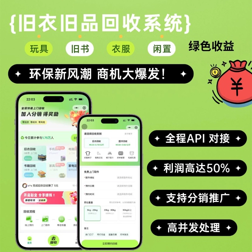 旧物回收系统源码 – go语言版-知芽创业社