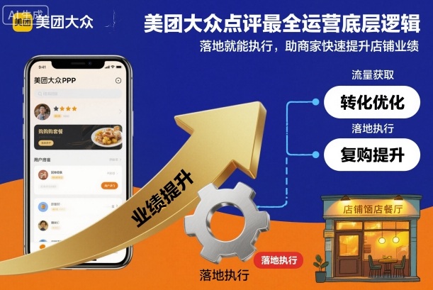 美团大众点评最全运营底层逻辑，落地就能执行，助商家快速提升店铺业绩-知芽创业社