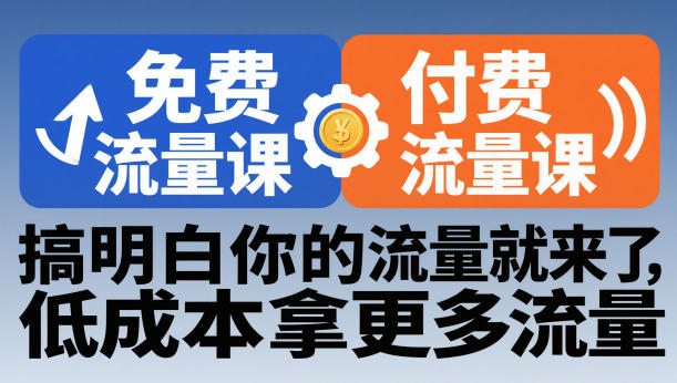 拼多多免费流量课+付费流量课，搞明白你的流量就来了，低成本拿更多流量-知芽创业社
