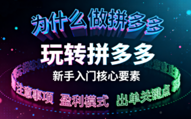 新手小白如何做拼多多-知芽创业社