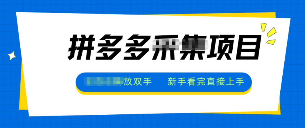 拼多多电商采集，一小时50+，操作简单，零投资-知芽创业社