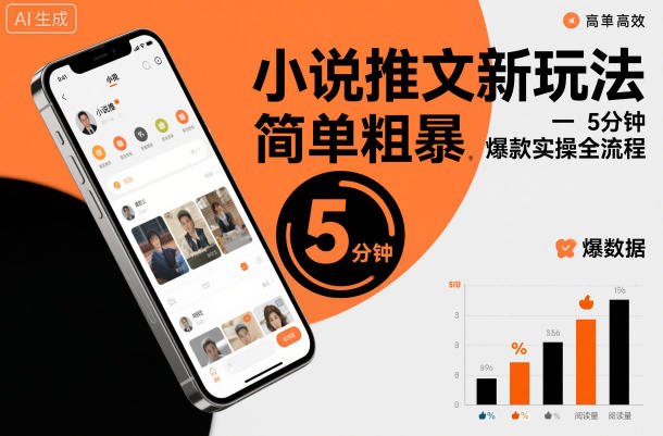 小说推文新玩法，简单粗爆，5分种一个爆款实操全流程-知芽创业社