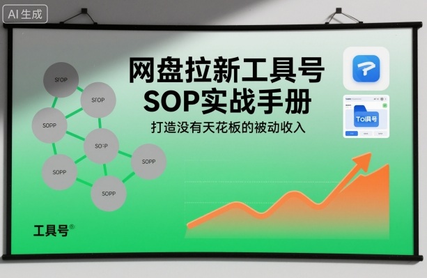 网盘拉新工具号SOP实战手册，打造没有天花板的被动收入-知芽创业社