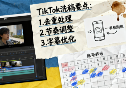 TikTok洗稿剪辑全流程课-知芽创业社