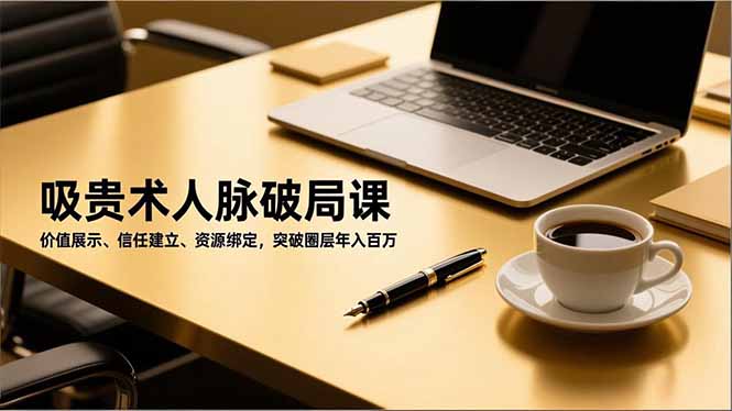 吸贵术人脉破局课，价值展示、信任建立、资源绑定，突破圈层年入百万-知芽创业社