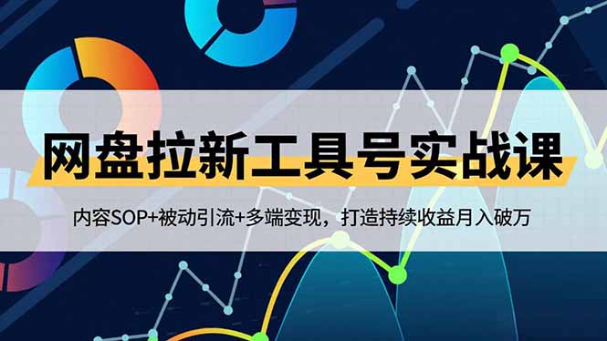 网盘拉新工具号实战课，内容SOP+被动引流+多端变现，打造持续收益月入破万-知芽创业社