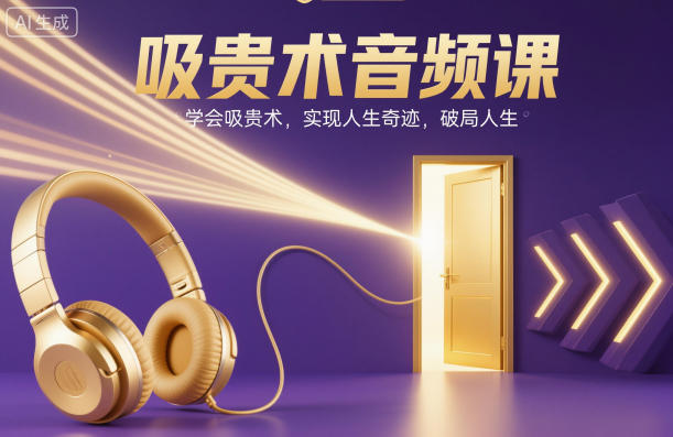 吸贵术音频课，学会吸贵术，实现人生奇迹，破局人生-知芽创业社