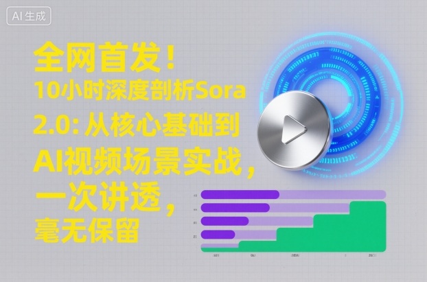 全网首发！10小时深度剖析Sora 2.0：从核心基础到AI视频场景实战，一次讲透，毫无保留-知芽创业社